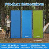 KingCamp Ultralight Camping Cot, Portable Folding Tent Camping Cot, 265 Lbs Heavy Duty Sleeping Cot with Pillow for Adults Outdoor Backpacking Travel Hiking, Blue