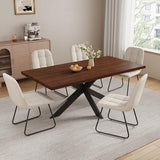 ZckyCine Expandable Dining Table Set for 6-8 People