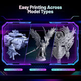 HeyGears Reflex RS Resin 3D Printer, High Contrast Ratio of 566:1, Delivering ±2μm High Precision and 4.5s/Layer High Speed Printing
