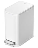 Small Bathroom Trash Can with Lid Soft Close, Step Pedal, 5 Liter / 1.3 Gallon Stainless Steel Garbage Can