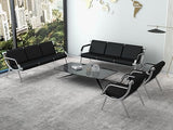 3-Seat Office Reception Waiting Room Chairs - Guest & Reception Chairs for Salon