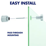 Quartet Magnetic Glass Dry Erase White Board, 48''W x 36''H Whiteboard, Infinity Frameless Mounting, White Surface (G4836W) Quartet