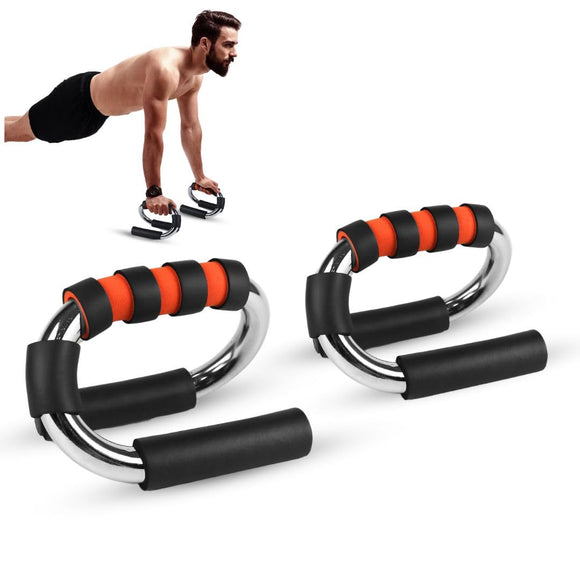 SQUATZ S-Shaped Push Up Bars - Pushup Handles for Men and Women - Steel and Foam, Nonslip Grip Strength Training (Set of 2) SQUATZ