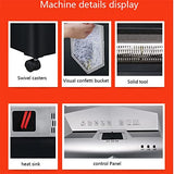 Cross-Cut Paper Credit Card Shredder Drawer Type 18 Liter Basket Overload