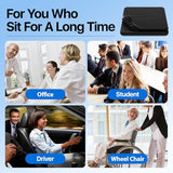 Gel Seat Cushion, Cooling Thick Big Breathable Honeycomb Design Absorbs Pressure Points Seat Cushion