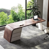 Qiczom Standing Desk with Drawers L Shaped Large Business Furniture Home Computer Office Desks