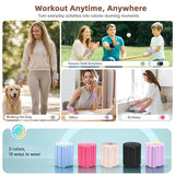 BECOJADDE Wrist Weights Ankle Weights for Women 1 Pair (1.1 lb Each) Silicone Magnetic Leg Arm Weighted Bracelet for Home Yoga Pilates, Beige Taupe