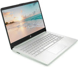 HP 14" Business Laptop Computer with 1-Year Office 365, Intel Quad-Core N150 Processor, 4GB RAM 640GB Storage (128GB UFS+512GB SD Card), Windows 11 Home, PLUSERA Earphones, Willow Green