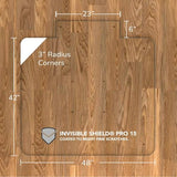 Vitrazza Glass Office Chair Mat 42x48+Tab, Luminoso, Carpet & Hard Floors