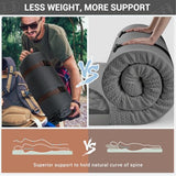 Elegear CumbreX™ Air & Foam Self Inflating Sleeping Pad, Built-in Electric Pump 4" Ultra-Thick Memory Foam Camping Mattress with Pillow Camping Pad 4-Season R-Value 9.5 Camp Mat (Khaki,Single)
