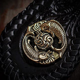Color fish Fish First layer cowhide Zip Around Wallet Zipper Clutch Purse Coin Card Slots Collection wallet for men