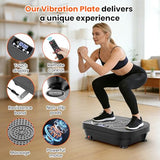 AXV Vibration Plate Platform Exercise Machine Fitness Vibrating Shaking Full Body Shaker Workout Vibrate Stand Shake Board Sport Gym for Weight Loss Lymphatic Drainage for Women Men