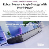 Lenovo ThinkCentre neo 50q Gen 5 Mini Desktop PC, Intel Core i5-13420H 8-Core, 8GB DDR5 RAM, 512GB SSD, WiFi 6E, Bluetooth 5.3, Dual Display, USB-C, Windows 11 Pro - Business Office Remote Work