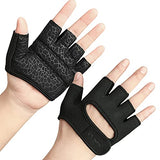 RYMNT Minimal Weight Lifting Gloves,Short Micro Workout Gloves Grip Pads with Full Palm Protection & Extra Grip, BK-XS