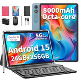 10 inch Android 15 Tablet, 2026 Tablet with Keyboard, 24GB+256GB+2TB Expand