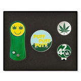 PinMart's Marijuana Golf Gift Set, Golf Divot Tool, Hat Clip, Ball Markers, Large Ball Marker