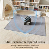 Glass Chair Mat, 30"x48" Heavy Duty Office Chair Mat for Carpet, Grey Carpet Protector Mat for Office Chair