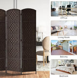 Rose Home Fashion Room Divider, 6 ft Tall Room Dividers and Folding Privacy Screens,