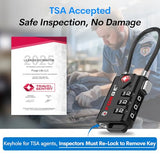 Open Alert TSA Approved Luggage Locks, 6 Pack, Easy Read Dials with Alloy Body.