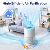 Air Purifiers for Home Large Room Up to 1680 Ft², Tailulu H13 HEPA Air Filter Cleaner, 360° Air Intake & Outlet,Smoke Dust Pollen,15dB Sleep Mode Air Purifiers