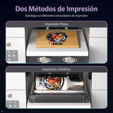 DXZ 2026 Upgraded A4 UV Printer with Laptop, 3D Emboss UV Flatbed Printer with Pre-Installed Software, White Ink Mixing System, Direct-to-Object Printer for Acrylic, Glass, Wood, Metal & Phone Cases