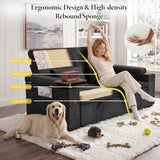 Dreamzie 65'' Convertible Sleeper Sofa Bed with Swivel Side Table