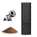 Femobook-A2 Portable Electric Coffee Grinder, Cordless Burr Grinder USB Rechargeable Coffee Grinder Magnetic Grounds Cup Travel & Home Brewing, Black