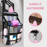 Mesh Shower Caddy,Portable Hanging Travel Toiletry Bag Dorm Room Essentials for College Students Girls,Large Makeup Organizer for Full-Sized Toiletries,Travel Essentials for Women Girls Camping Beach