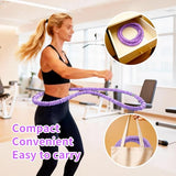2 lbs Weighted Soft Velvet Hula Hoop Women, Spring Exercise Fitness Hoop Weight Loss Adults Collapsible Portable, No Bruising (Purple)