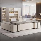 ABHNUGFS Study Writing Table PC Desks Executive Desk Boss Light Luxury Modern Leadership President Office Manager Home Study Large