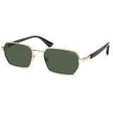 SOJOS Retro Rectangle Polarized 90s Sunglasses Women Men SJ1270 Gold/Green