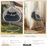 lihtsofty Double Egg Chair Cushion Replacement 55x35in -Thickened Waterproof Removable Double Hanging Egg Chair Cushions, Swing Chair Cushion