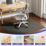Delamu Office Chair Mat for Hardwood Floor, 36"×48" Floor Protector for Under Desk Computer Rolling Chair Mat (Black Brown)
