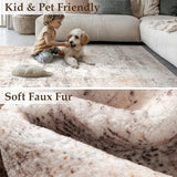 WondRg 5x7 Washable Area Rug Beige Grey Abstract Non Slip Soft Medium Pile Rug for Living Room Bedroom Dining Room Office Neutral Modern Indoor Throw Carpet for Home Decor