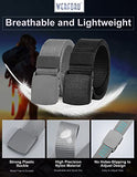 WERFORU Nylon Belt for Men 2 Pack Military Tactical Belt Canvas Outdoor Web Belt with Plastic Buckle
