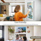 BSIMB 32 Inch Large Digital Picture Frame, Touchscreen 64GB 1920x1080 FHD WiFi Photo Frame Electronic Display Remote Control, Share Pictures/Videos via Free App/USB/SD Easy Setup Gifts for Mom, White