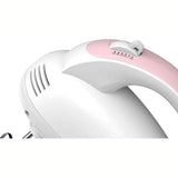 Egg Beater Pink 120W Electric Hand Mixer for Baking, 5 Speed Durable Handheld Mixer Easily Whipped Cream