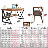 Solid Wood Computer Desk and Chair Set for Home Office Writing and Reading