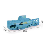 Tsiodot Mini RC Submarine Waterproof Remote Control Boat Underwater Diving Fish Tank Toy for Kids Birthday Gift（Blue）