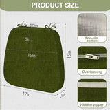 17'' x 16'' x 2.5"Thick Chair Cushions for Dining Chairs, 8 Pack WaterProof Easy Clean