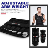Weighted Vest Set 22LB for Men & Women, Adjustable Workout Weight Vest with Steel Plates, Weighted Training Vest with Wrist Weights, Rucking & Cardio