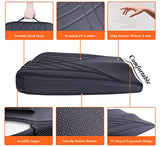 kingphenix Premium Car Seat Cushion, Memory Foam Driver Seat Cushion to Improve Driving View (Leather Black)