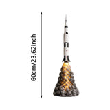 Saturn V Rocket Launch Desk Lamp, Space Night Light for Home Office, White