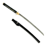 Dragon Wakizashi, 1045 Damascus Steel Hand Forged Full Tang Sword