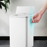 BXFIRS Home Smart Sensing ABS Trash Can Automatic for Kitchen Living Room Bedroom Bathroom Office Garbage bin(Gray)