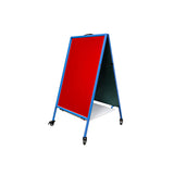 FixtureDisplays® Double-Sided Easel with Dry Erase & Magnetic Felt Surfaces A-Frame Art Board 19531-NF