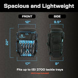 Evolution Fishing Drift Series 3700 Tackle Backpack with QuikLatch System & 2 Rod Holders – Blue, Heavy Duty Fishing Backpack w/ 6 Tackle Trays