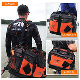 KastKing Fishing Gear & Tackle Bags - Saltwater Resistant Fishing Bags - Fishing Tackle Storage Bags,Medium-Hoss(Without Trays,15x11x10.25 Inches),Orange