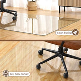 Chair Mat, 55 x 46 x 2 Inch Tempered Glass Chair Mat