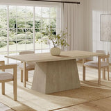 Christopher Knight Home Coadz 82 inch Wooden Dining Table, Modern Rectangular Kitchen Dinner Table for 6-8 People, Light Natural